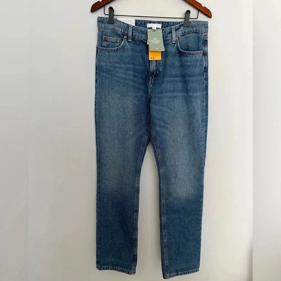 NWT H&M high rise denim blue jeans size 8 - Picture 2 of 7